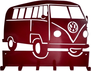 cuelgallaves Volkswagen furgoneta chapa de metal plegada diseño RCdiseño automovil años 70 hippie